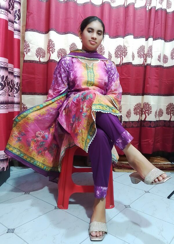 Premium Cotton Digital Print Three Piece - Image 2