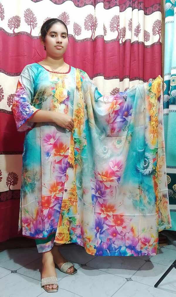 Premium Cotton Digital Print Three Piece