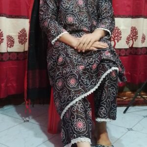 Premium Cotton Print Three Piece