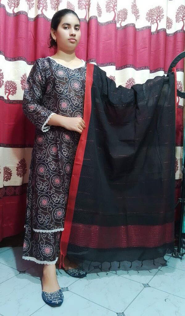 Premium Cotton Print Three Piece - Image 6