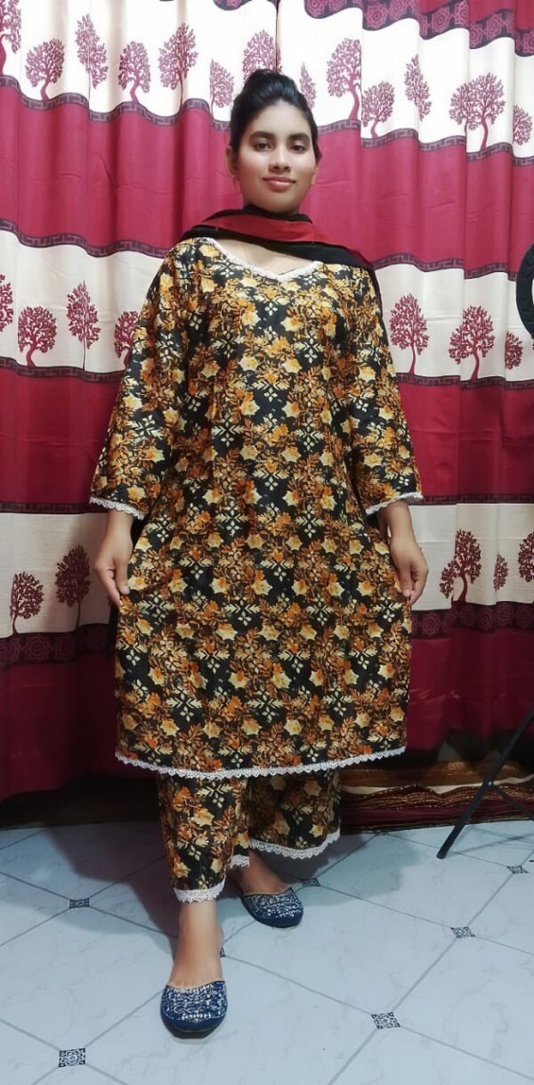 Premium Cotton Print Three Piece - Image 4