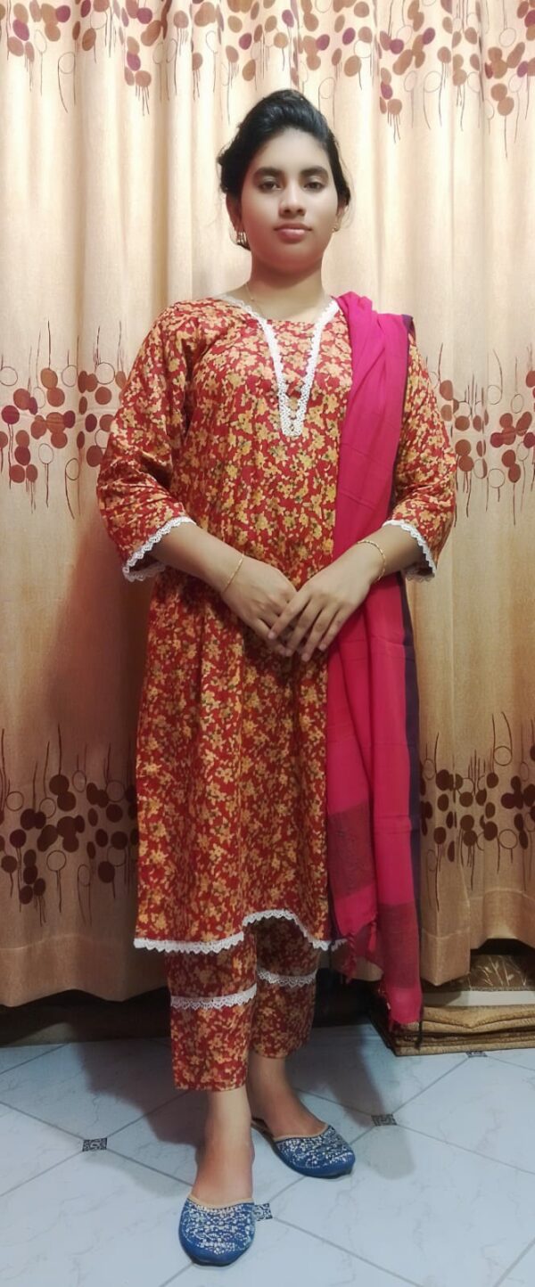 Premium Cotton Print Three Piece - Image 5