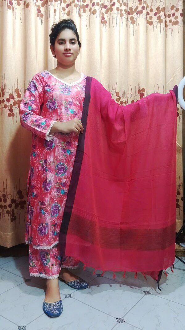 Premium Cotton Print Three Piece - Image 6