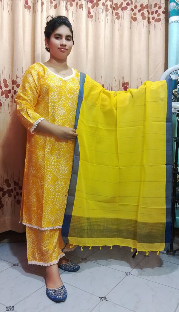 Premium Cotton Print Three Piece - Image 5