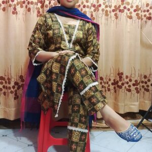 Premium Cotton Print Three Piece